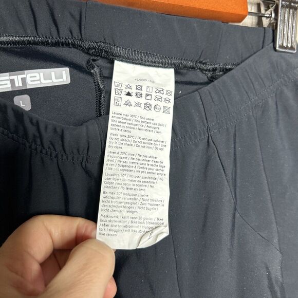 Casttelli Womens Bike Shorts Padded Black Kiss Air Logo Cycling Size Large - Picture 4 of 9